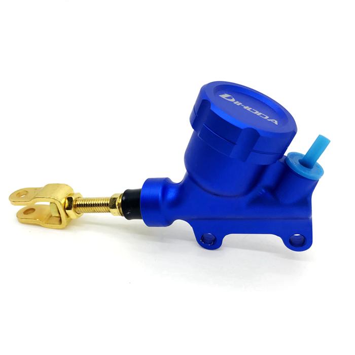 Universal CNC Motorcycle Rear Foot Brake Master Cylinder Hydraulic Brake Pump for Motorcycle Sport Dirt Bike Pit Qua ATV синий