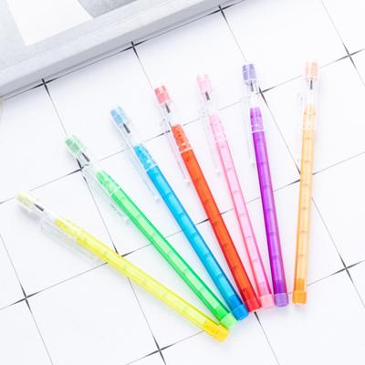 10 lápices translúcidos apilables sin afilar, lápices de plástico de múltiples puntas emergentes con borradores para la escuela, la oficina y el dibujo
