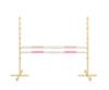 Sprunghindernis für Hobby Horse 160cm, H-120cm, Zwei Stangen - Beige und Hellrosa