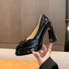 Fashion 2024 Fashion New Women Pumps Shoes High Heels Square Heel Slip-On Designer Shoes for Women Wedding  Zapatilla Mujer