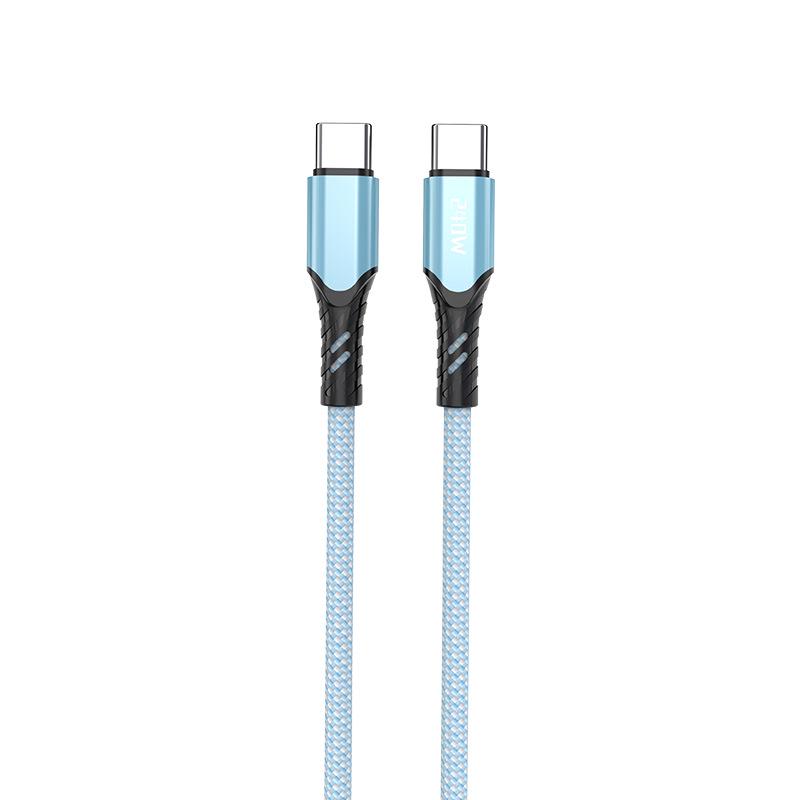 240W Fast Charging Braided Dual Type-C Cable for Apple, Huawei, Honor Phones