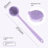 Double-sided Long Handle Thickened Silicone Bath Brush Bathroom Toilet Back Massage Soft Bath Brush