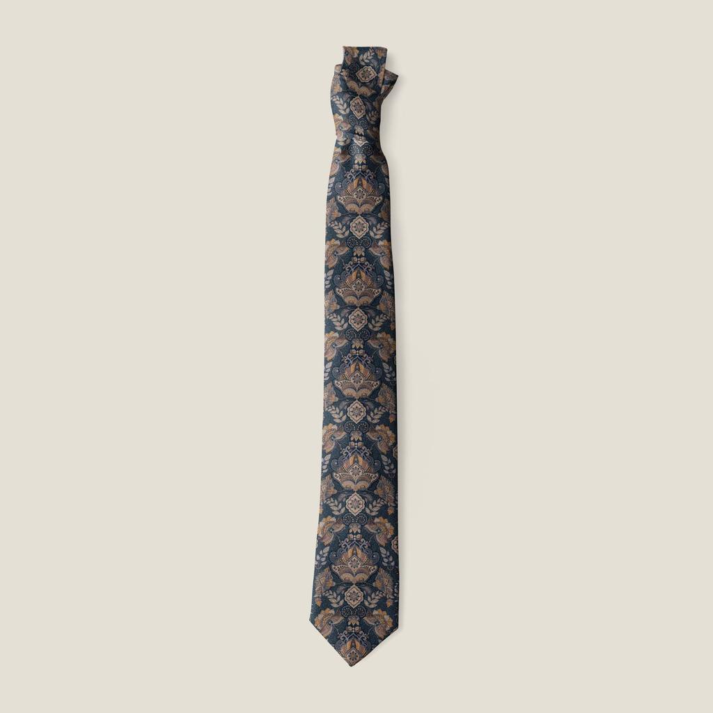 2024 Spring Original 8Cm Printed Tie Vintage Ins Men'S And Women'S Wide Edition Vintage Casual Animal Tie