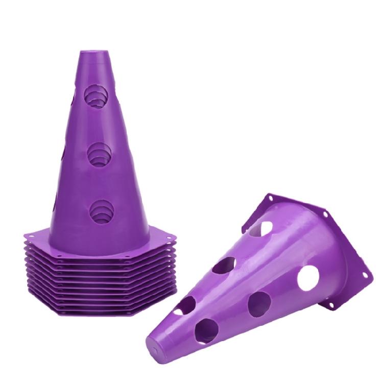 12/18Pcs Plastic Agility Cone Training Maker Bucket Soccer Obstacle Cone
