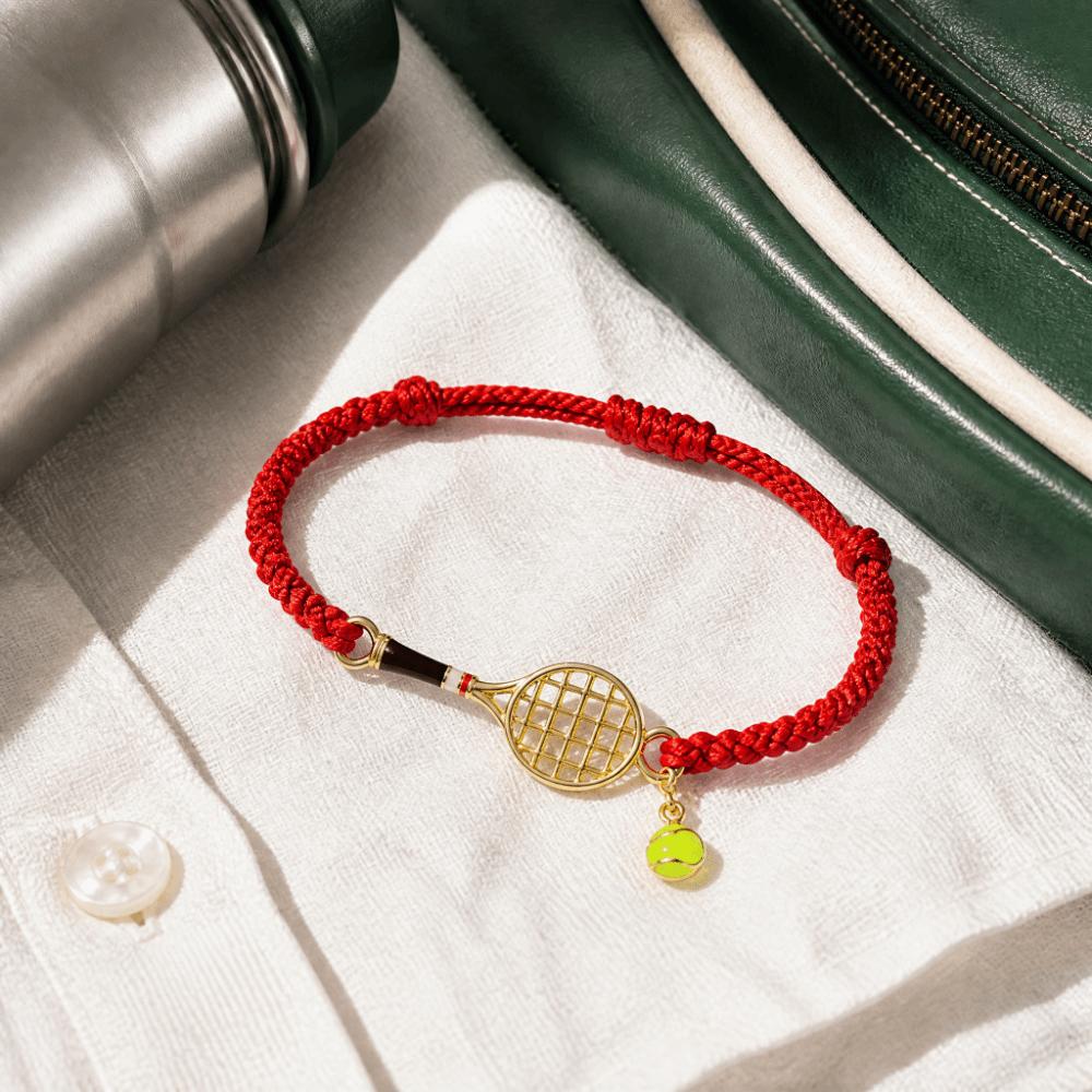 Lightweight Sporty Necklace Handwoven Couple Hand Chain Fashion Tennis Racket Bracelet Unisex