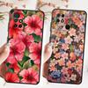 Pink Flower Case for Xiaomi Redmi 10 K60 13C 12C 9A 9C 9T A1 A2 Plus A5 K40 K50 Gaming 12 Soft Back Phone Cover