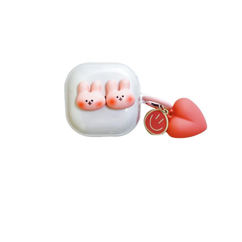 Smiley Rabbit for Samsung Galaxy Buds Pro Live 2 Wireless Bluetooth Headset Case Transparent