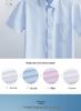 Men's Summer Striped Slim Fit Short-Sleeve Shirt - Professional & Casual Korean Style, White