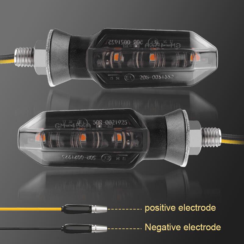 Motorcycle LED Turn Signal Lights 8mm Mini Flashing Light For Honda CBR500R CBR650F CB500X CRF250L MSX125 12V Moto Indicator