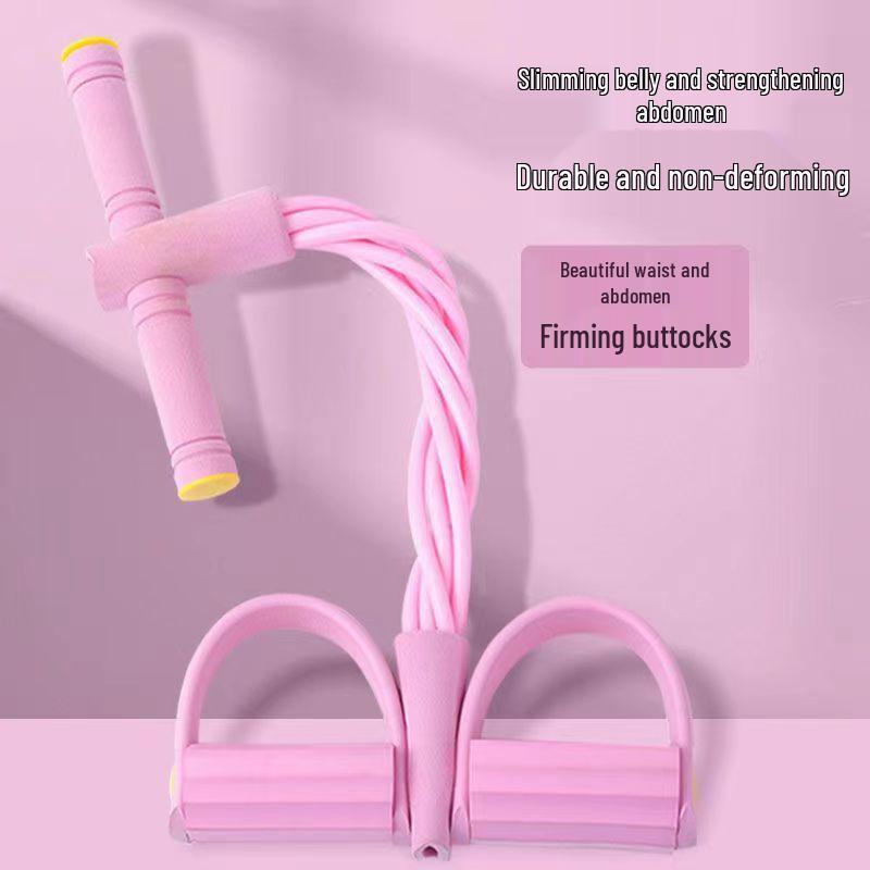 Elastic Foot Pedal Resistance Band for Sit-Up and Abdominal Yoga Exercises