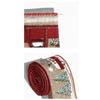 Festive Ribbon Linen Christmas Ribbon Snowflake Print 5M Roll Wire Edge Ribbon Red Green Linen Ribbon Christmas Decoration