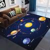 Galaxy Solar System Carpet Playroom Living Room Rug Classroom Educational Mat Outer Space Theme Kids Learning Floor Cover Mat