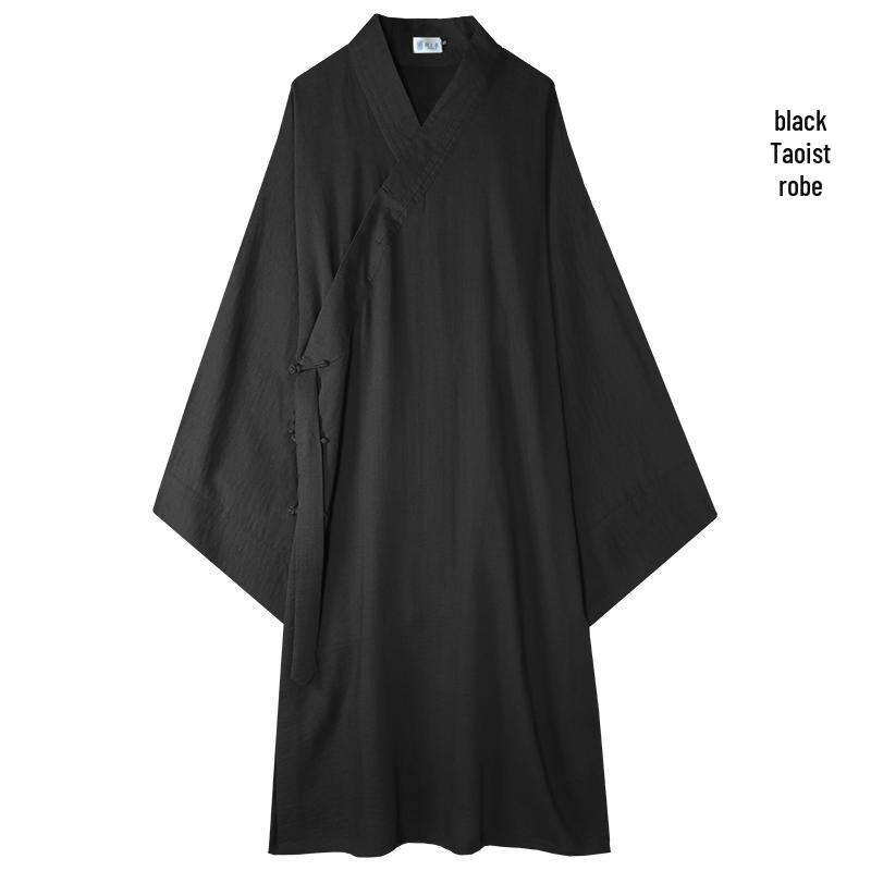 Ming-Style Unisex Hanfu: Loose Long Taoist Robe & Vest Cloak