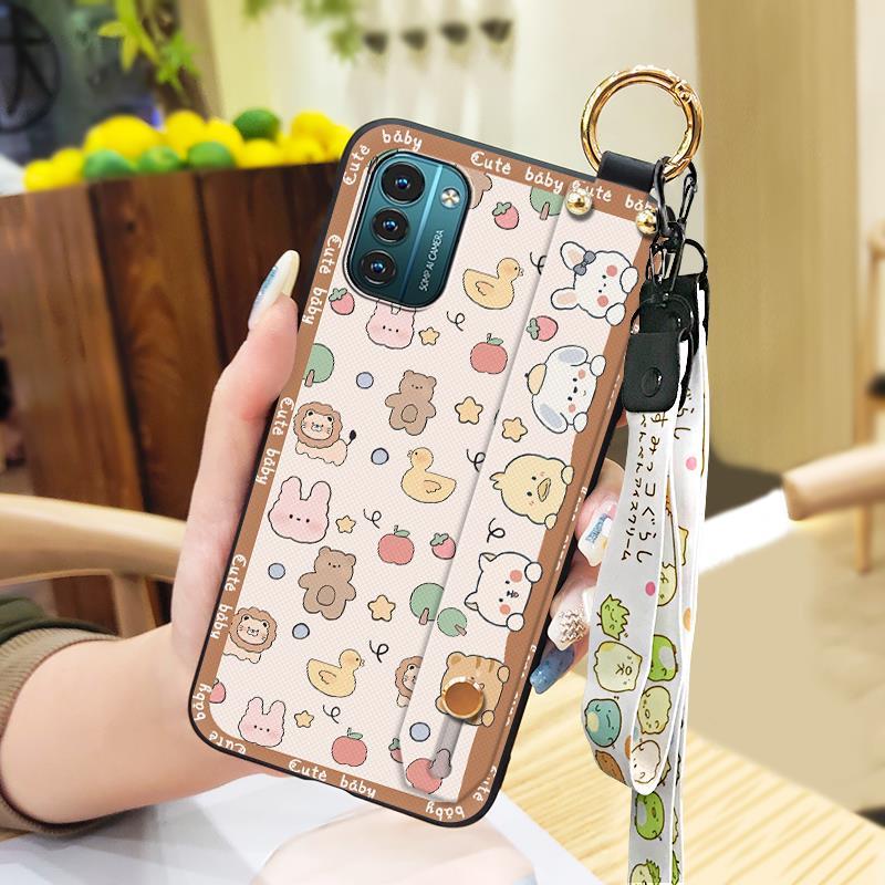 Phone Holder Shockproof Phone Case For Nokia G11/G21 Cartoon Lanyard Protective Waterproof Back Cover Fashion Design