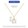 Orstarry 925 Silver Golden A-Z Lucky Letters Necklace Pendant Necklace for Women Birthday Gifts Fashion Fine Jewelry