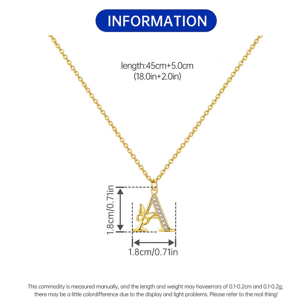 Orstarry 925 Silver Golden A-Z Lucky Letters Necklace Pendant Necklace for Women Birthday Gifts Fashion Fine Jewelry