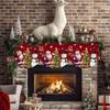 2026 Christmas Fireplace Scarf Snowman Navidad Natal Mantel Scarf Indoor Fireplace Ornament Christmas Decorations