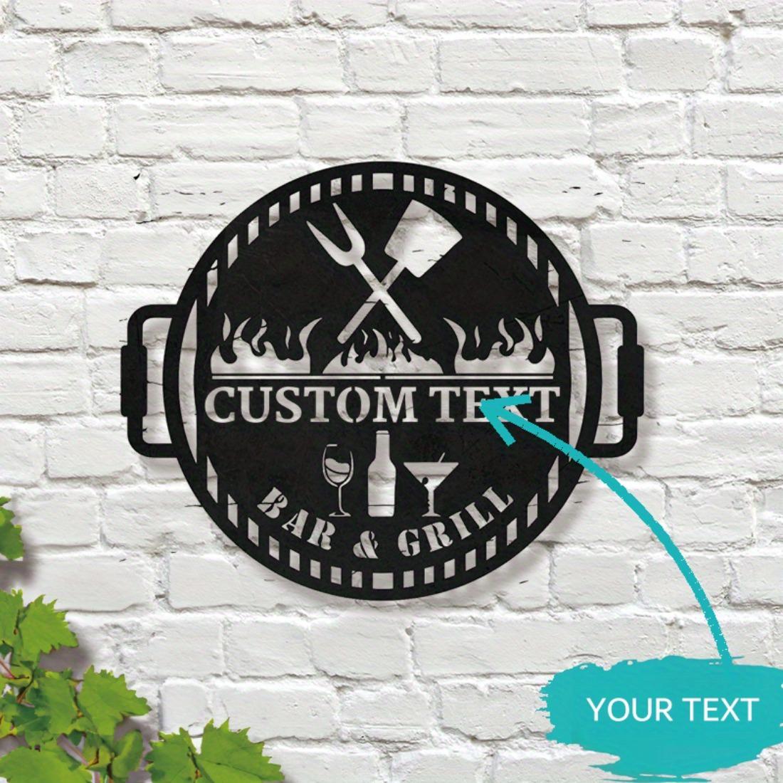 

Custom Bar and Grill Metal Sign, Personalized Family Name Wall Art for Home Pubs Irish Pubs Restaurants M