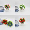 Foam Rose Artificial Potted Plant With Butterfly Accent For Indoor Decoration And Photography Use