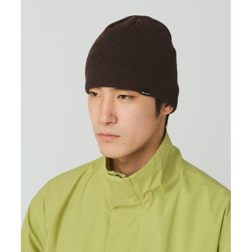 Snow Peak Washable Wool Knit Cap Headwear Cap Hat for Men and Dark Brown AC-25AU007 Women,