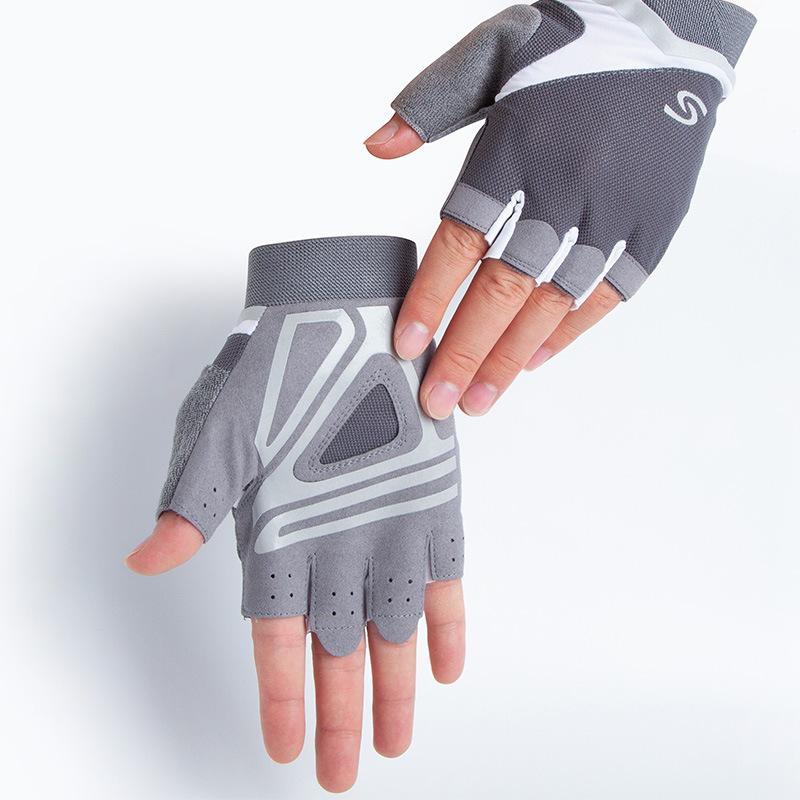 Fitness Gloves for Women with Half Finger Anti-cocoon Cycling Exercise Yoga Breathable Non Slip Wear Resistant Sun Protection Couple Sports Bicycle
