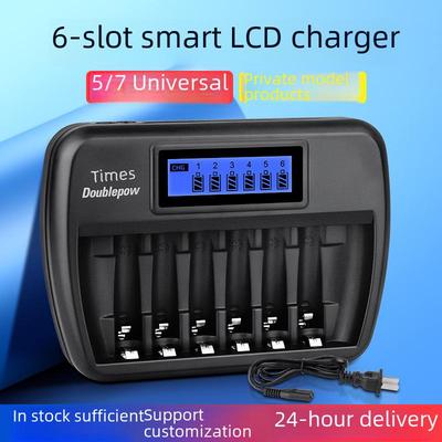 AA/AAA için Onarım ve Çift Kapasite Özellikli 6 Yuvalı Akıllı LCD Hızlı Pil Şarj Cihazı