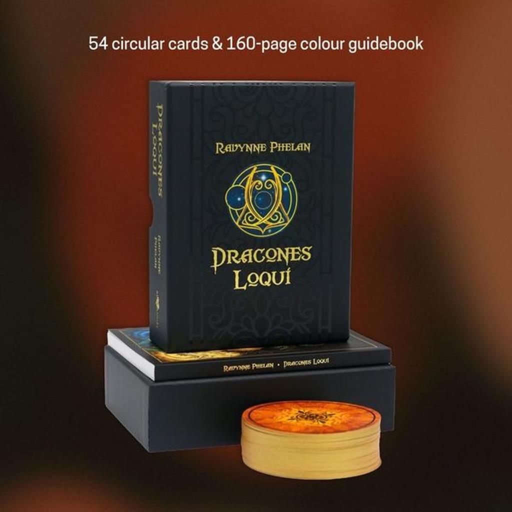 Kancharo 54-Card Oracle Tarot Card Set [Dracones Loqui Deck] Includes Japanese Oracle Card Basic Instructions & Pouch (Authentic)
