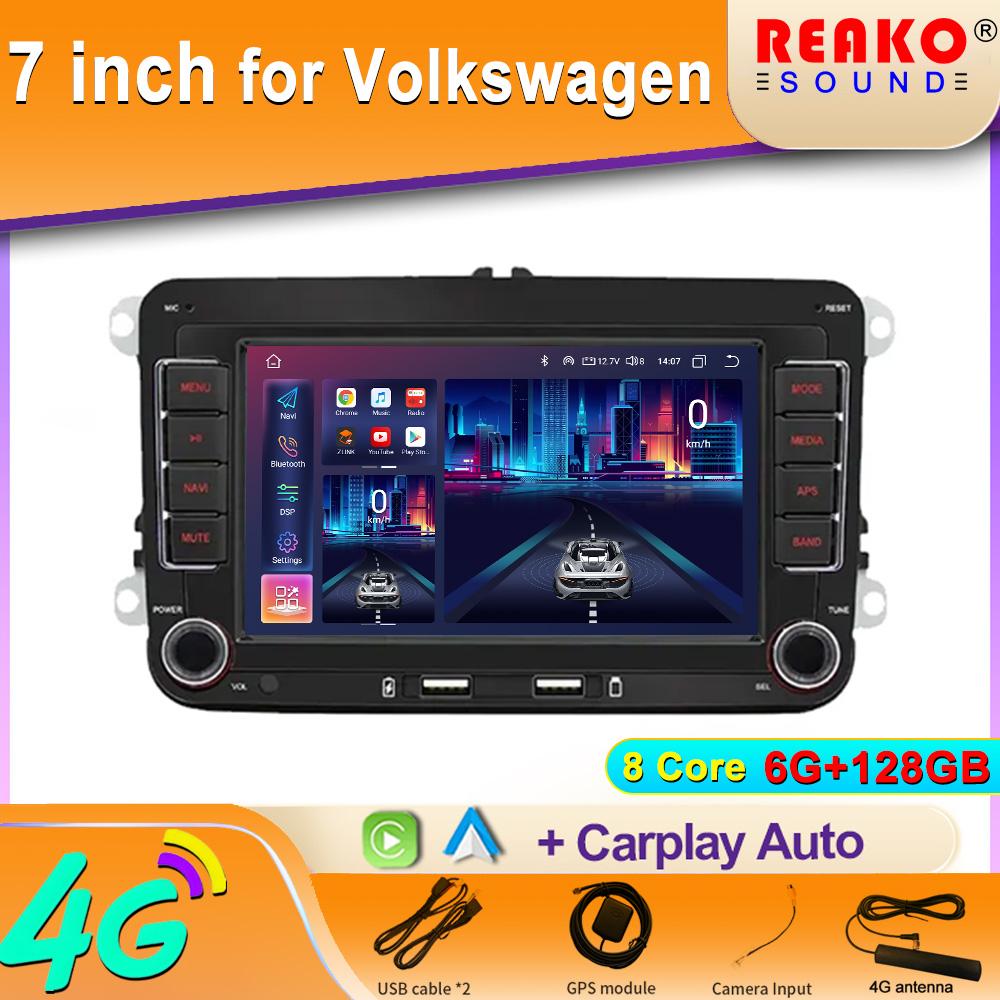 7" 2 Din HD Car Media Video RDS Airplay Car Radio Wireless CarPlay Android Auto Stereo Audio For VW/Seat/Skoda/Passat/Golf/Polo