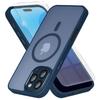 Case for iPhone 16 Pro Max, for MagSafe, ERBORD Matt Case, Navy Blue + Glass Screen Protector