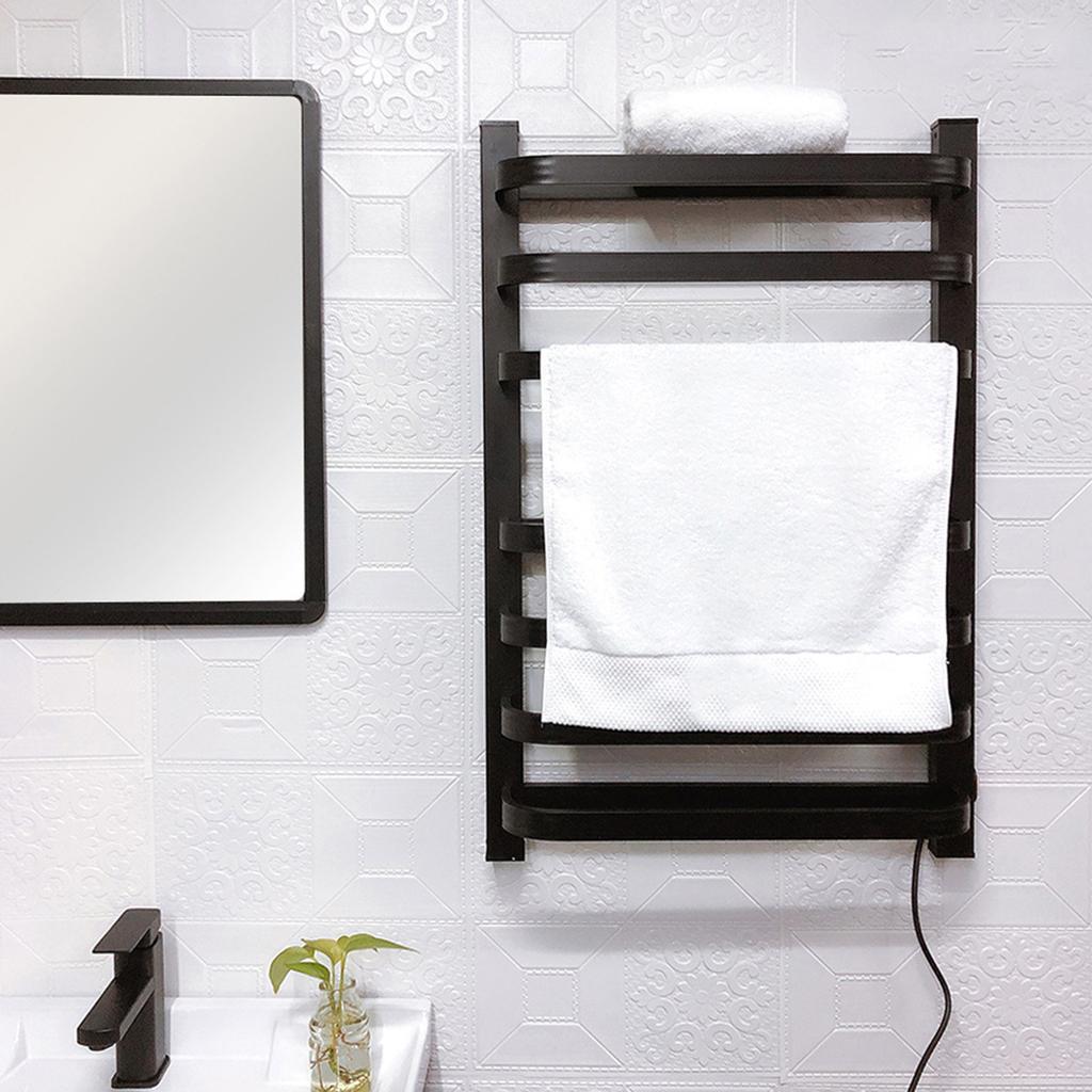 Wall Mounted Constant Temperature Electric Heating Drying Towel Rack Multi Functional Stotage Rack