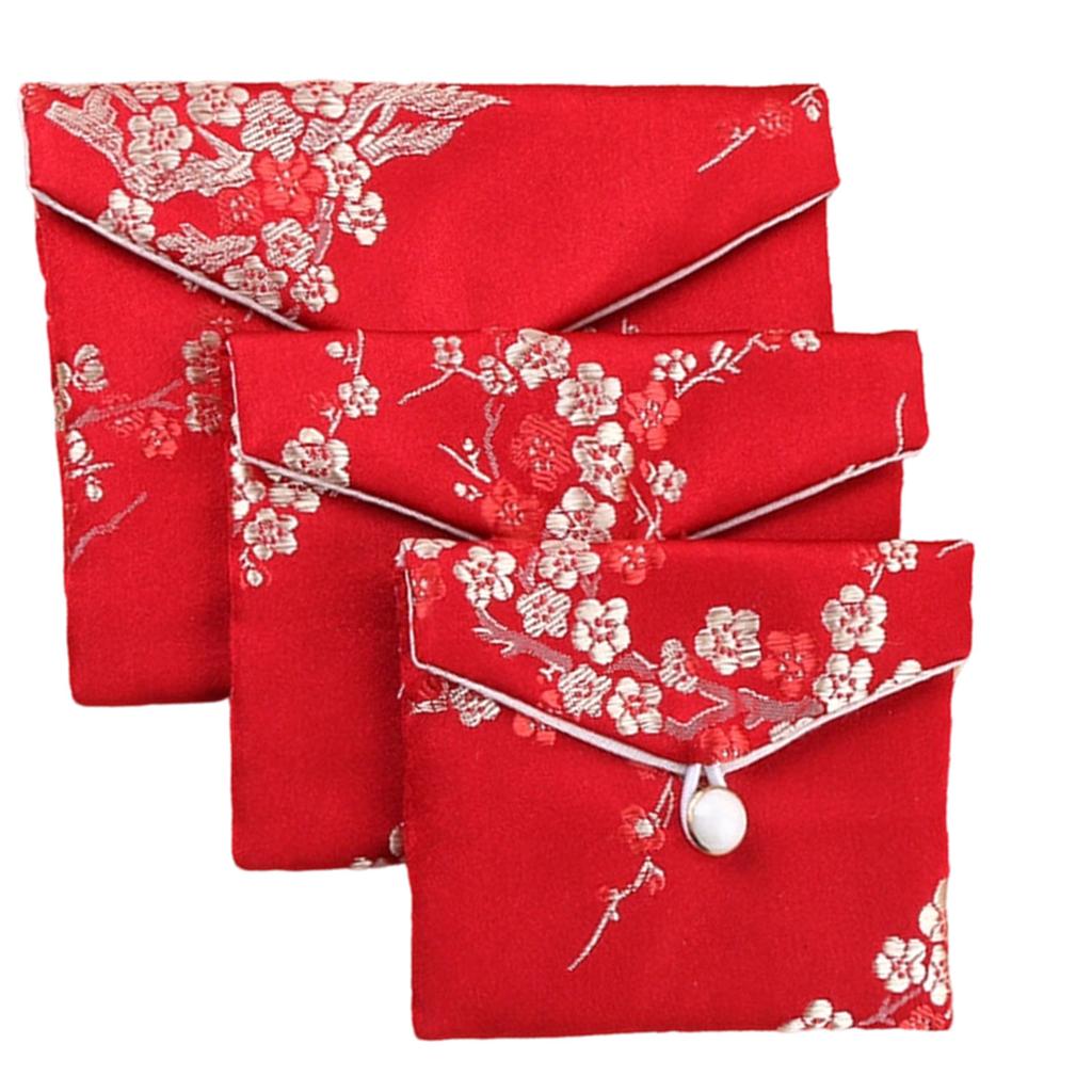 Brocade Fabric Jewelry Case Long Time Use with Antique Charm Organizers for Earrings
