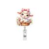 Easter Decoration Retractable  Id Badge Holder Reel Keychain Easter Lamb Flower Sunflower Badge Reel For Nurse Doctor Gift