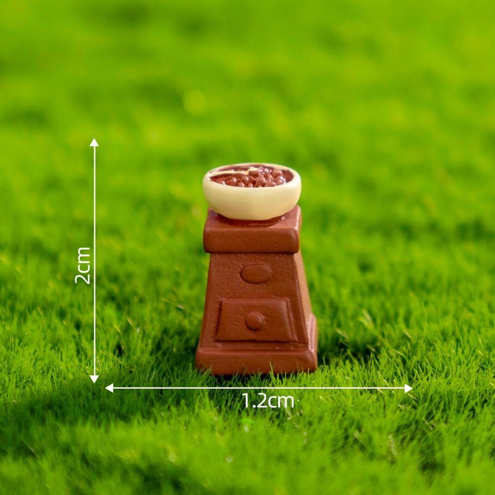 Dog Coffee Shop Animals Statue DIY Doll House Miniature Figurines Creative Mini Animals Figurine