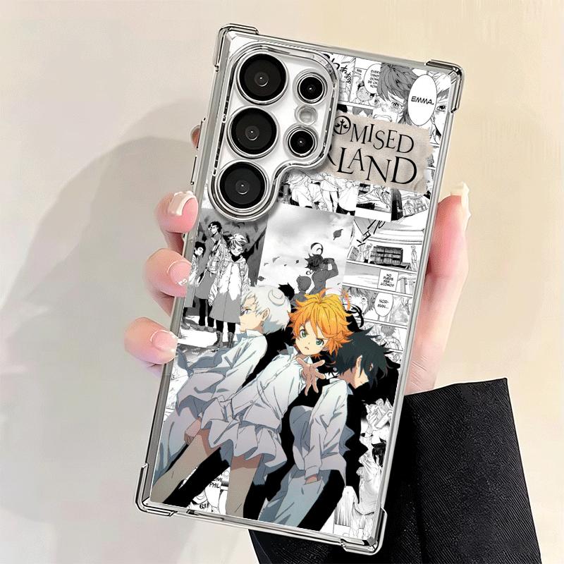 The Promised Neverland Anime Soft Phone Case For Samsung Galaxy S26 Ultra S25 Edge S24 FE S23 Plus S22 S21 + S20 Plating Anti-Fa