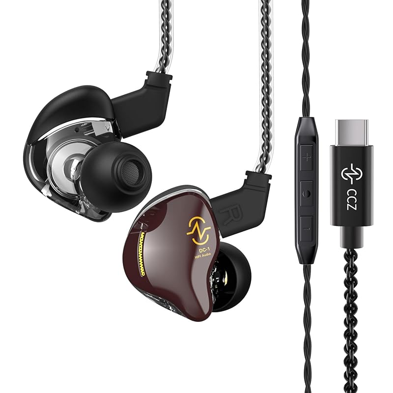

Yinyoo Chinese food earphones wired ear monitor CCZ Coffee Bean coffee beans 10mm double magnetic 1DD earphones 2pin detachable re-cableable earphone