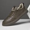 Men's shoes 2025 summer new men's leather surface waterproof casual shoes soft sole retro fashion non-slip wear-resistant board shoes tide