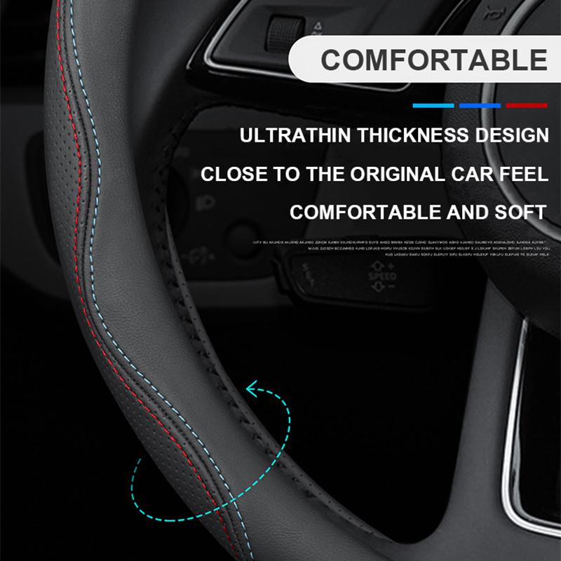 Car Leather Steering Wheel Cover For Citroen C2 C3 C3-XR C4 C5 C6 C4X C5X C4L Xsara Berlingo Picasso Aircross Sega Elysee Jumpy