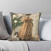 Vintage Victorian Christmas Square Pillowcase Polyester Linen Velvet Pattern Zip Decorative Throw Pillow Sofa Cushion Cover 18"