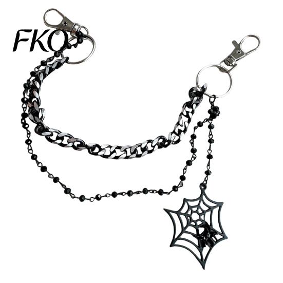 Gothic Room Accessories Halloween Cobweb Curtain Tieback, Adjustable Metal Chain Drapery Holder, Spider Dark Aesthetic Home Decor Web Holder Cobweb