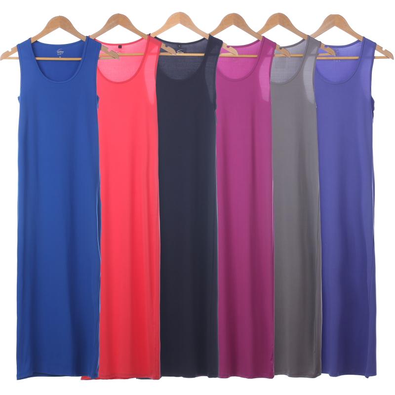 Women Spring Summer Long Maxi Dress Lady Sleeveless Dresses KTB