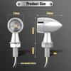 Motorcycle LED Turn Signal Light Chrome Bullet Moto Led Brake Stop Lights 8mm 12V Mini Signal Lamp For Honda Yamaha Cafe Racer