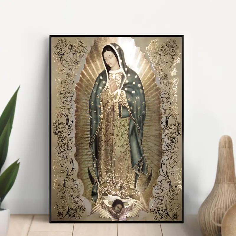 Canvas Poster Modern Art  Guadalupe Mother Of God Home Decoration Canvas Painting  Decor Wall Art Home Wall Decor No Frame 21X30CMNo Framed