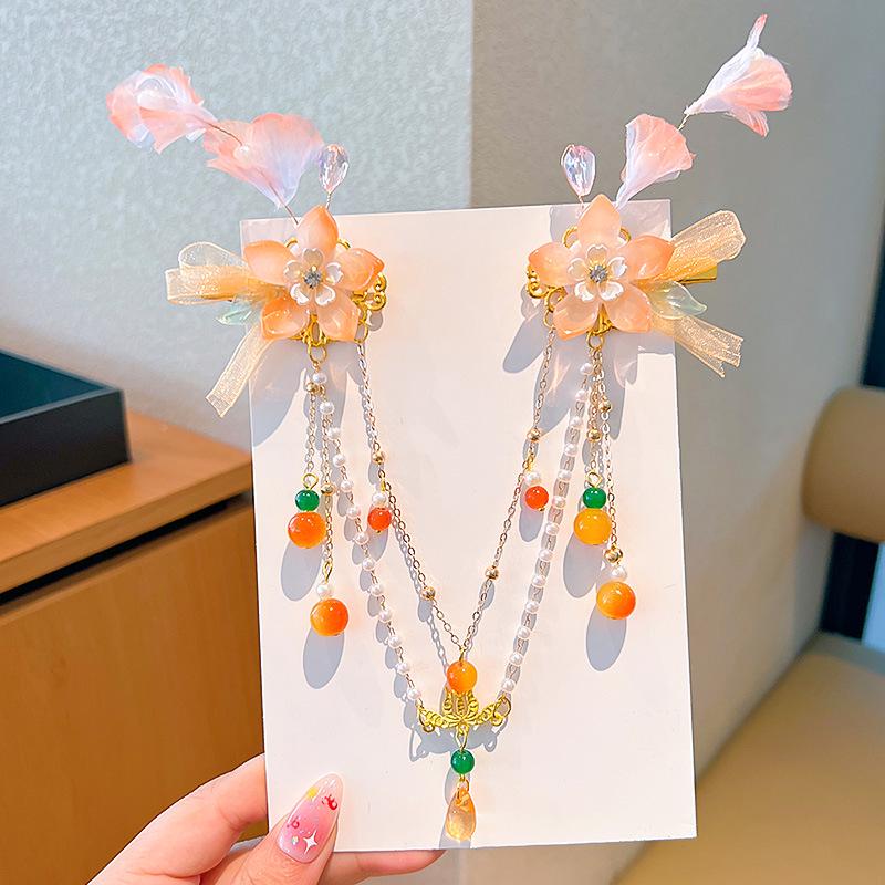 

Аксессуары для волос в стиле ханьфу: Детское украшение на голову с цепочкой на лоб, кисточкой и дизайном принцессы-феи