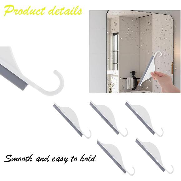 Kitchen Squeegee, 5 Pcs Shower Glass Cleaner Squeegee with Hook for Cleaning Window, Sink, Bathroom