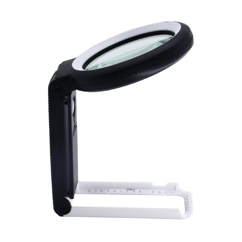 Förstoringsglas med Ljus & Skala Handhållet/Stående 18 LED Upplyst Upplyst Förstoringsglas för Låg för Syn Äldre Re