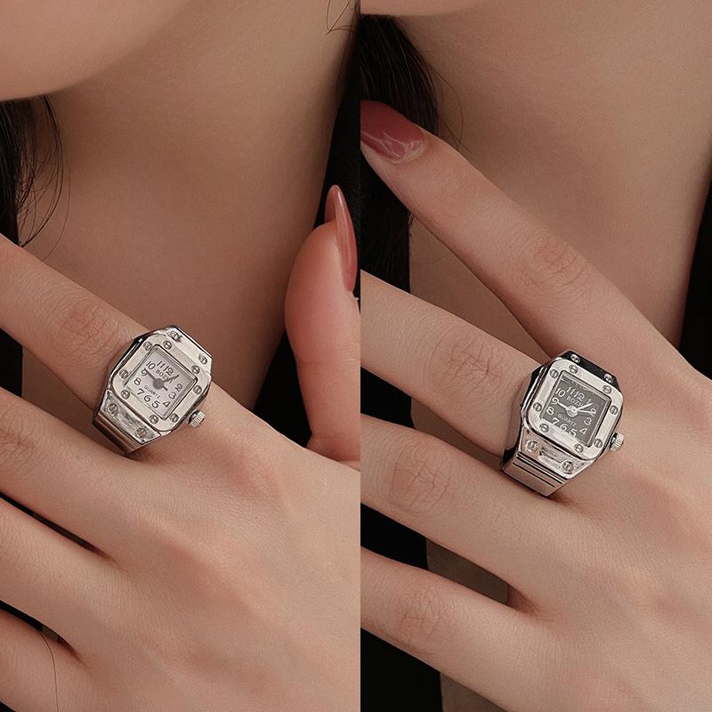 Mini Vintage Anello Orologio Rotondo Creativo Quarzo Orologi Moda Coppia Orologi Accessori