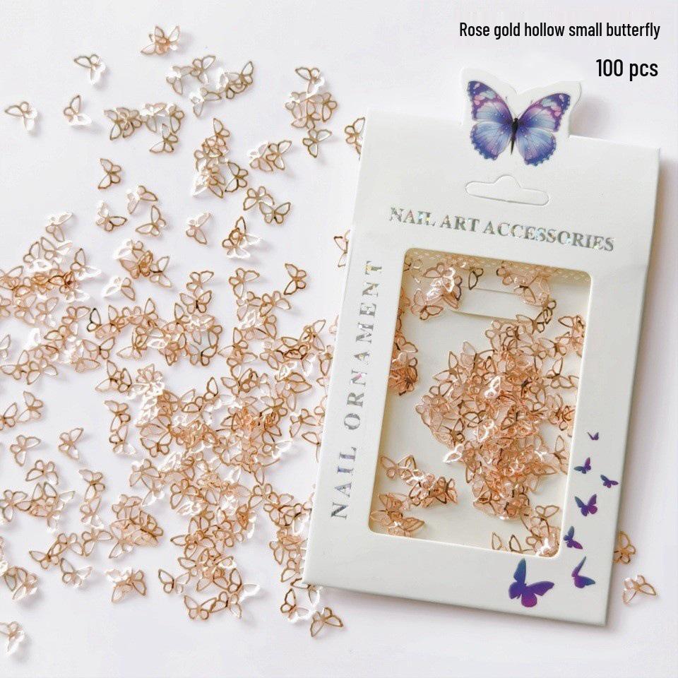 Золотые и Серебряные Супер Блестящие 3D Металлические Бабочки для Декора Ногтей - DIY Живые Маленькие Наклейки-Бабочки для Глаз и Ногтей