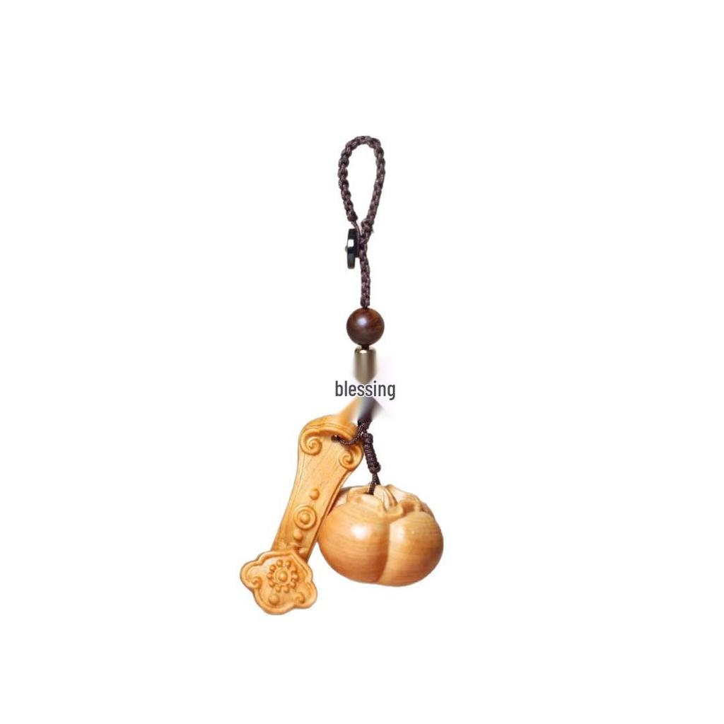 Peanut Persimmon Ruyi Keychain Set: Original Design, Safe, Good Luck Charm Ornament