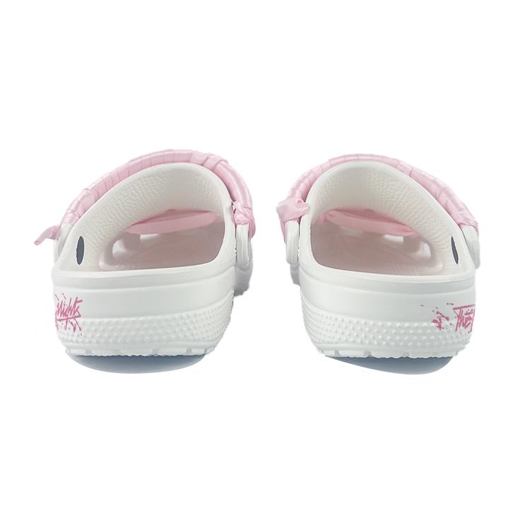 Crocs Classic Clog EVA Pink Fluttering Casual Versatile Fashion Trend Hole Shoes for Men and Women White