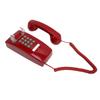 Old Style Retro Wall Phone Waterproof Landline Corded Telephone with Handset Volume Control for Home Hotel Office Red